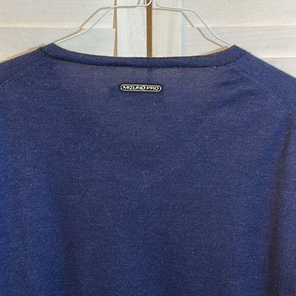 Mizuno Pro Collection Wool Sweater  Size XL Lightweight Navy ** - Picture 13 of 13